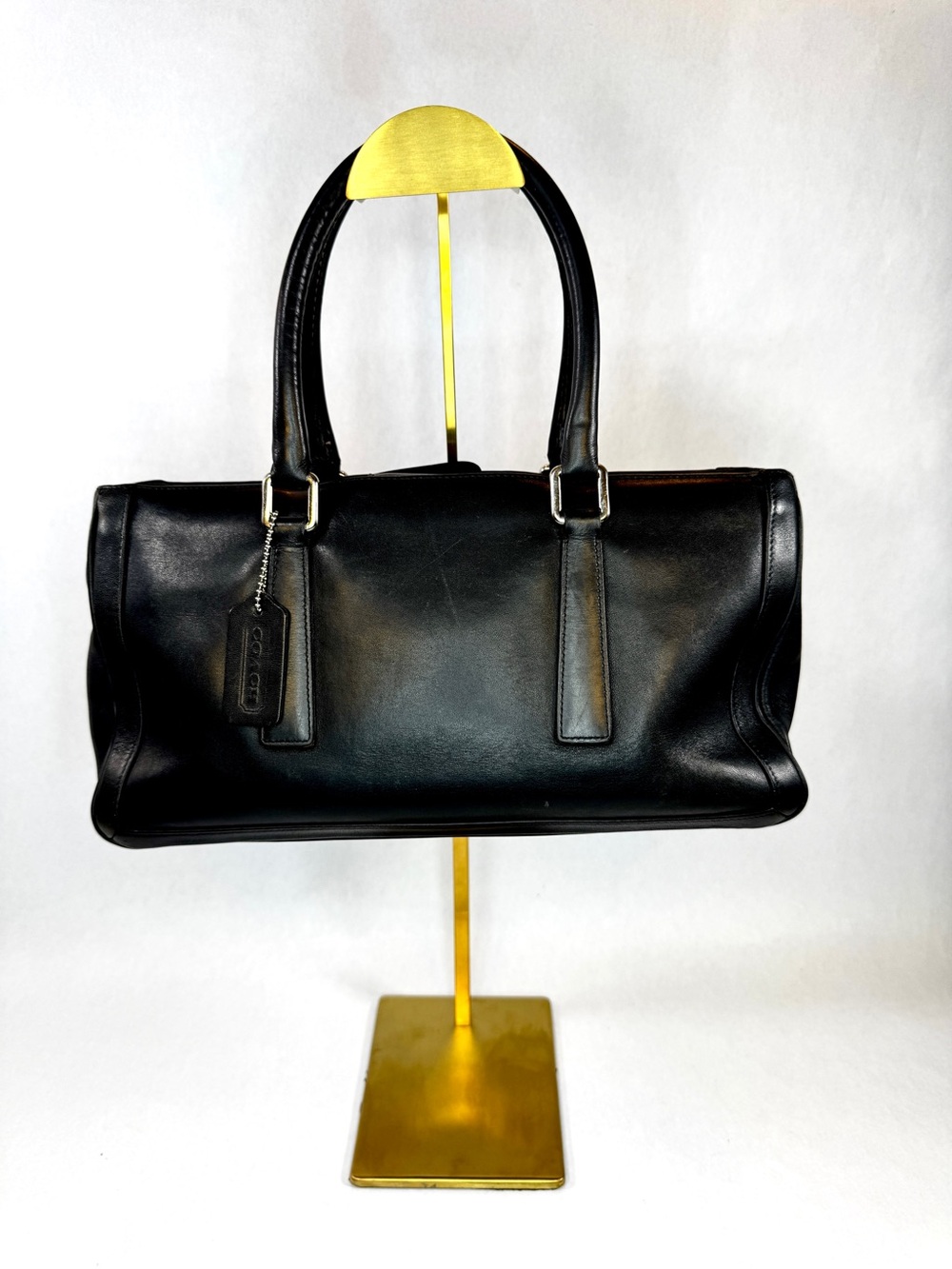 Vintage Coach Bonnie Legacy Satchel Black Glove Tanned Leather Bag 9419 USA